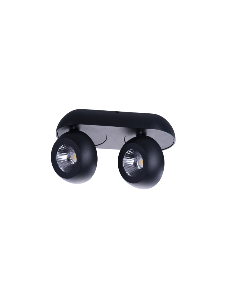 LED headlights - Azzardo OJOS 2 BK Surface Mounted Lamp Black AZ4199 - product kolory-swiatla.pl 4