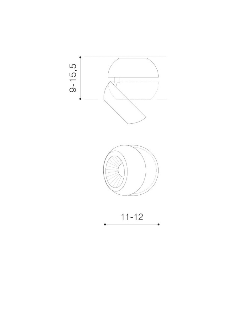 LED headlights - Azzardo OJOS 1 WH Surface Mounted Lamp White AZ4196 - product kolory-swiatla.pl 4