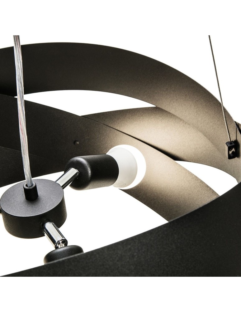 Black pendant lamps - Zuma Line TORNADO 50 cm black/black 1118 pendant lamp - product kolory-swiatla.pl 3