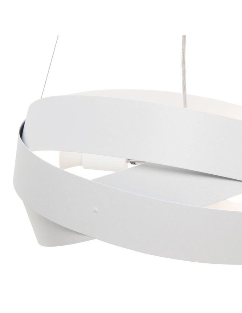 Modern pendant lamps - Zuma Line TORNADO 50 cm white/white 1117 pendant lamp - product kolory-swiatla.pl 3