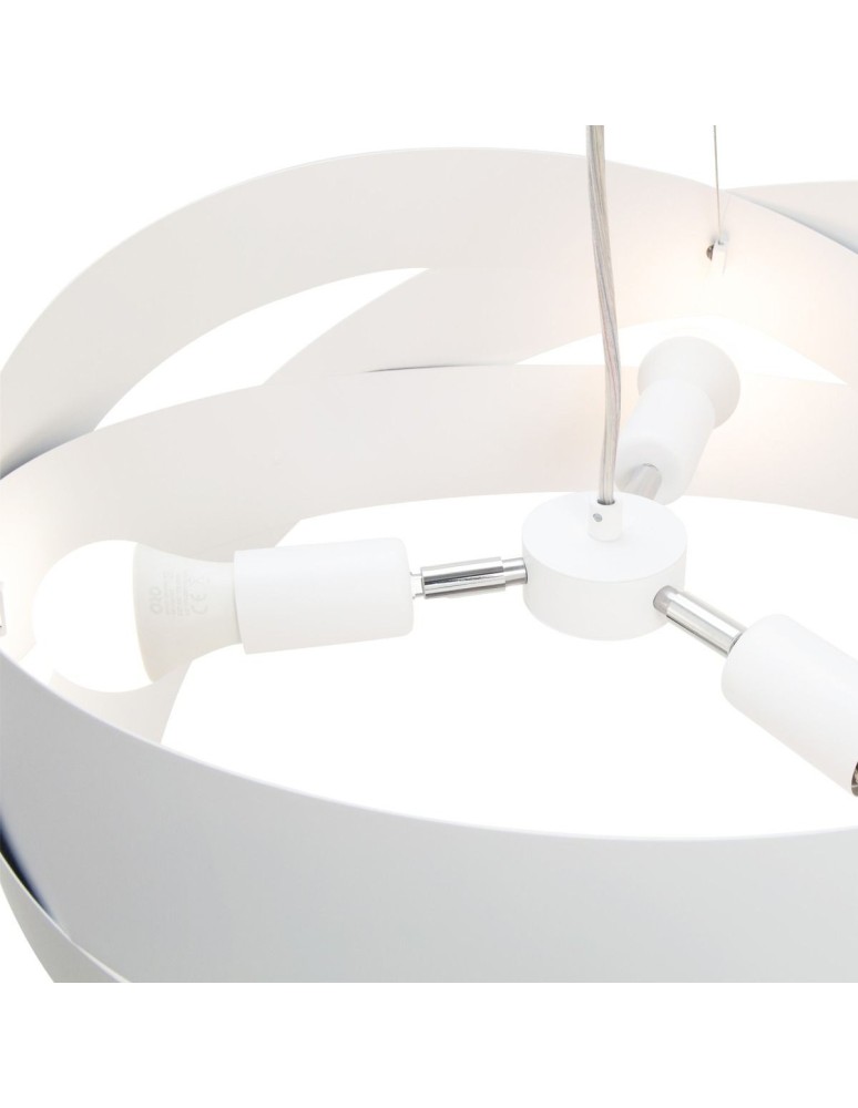 Modern pendant lamps - Zuma Line TORNADO 50 cm white/white 1117 pendant lamp - product kolory-swiatla.pl 4