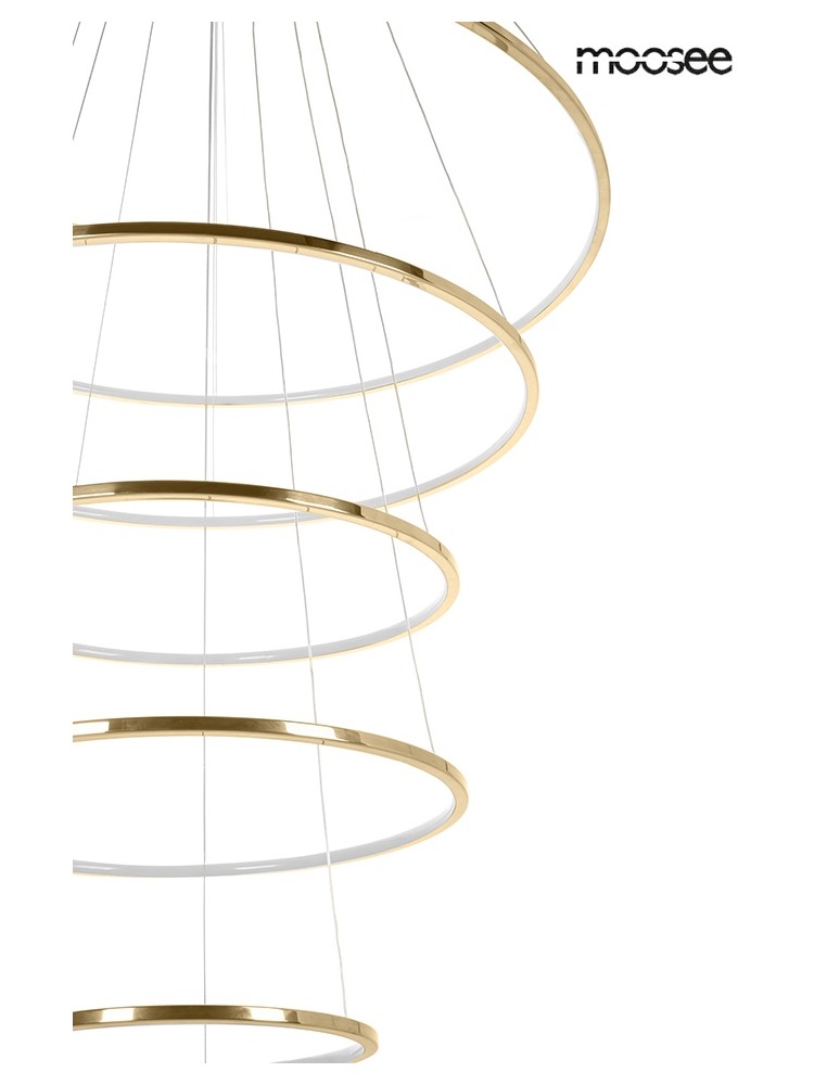 Pendant lamps circles - MOOSEE RING SLIM L gold pendant lamp (MSE1501100163) - product kolory-swiatla.pl 3