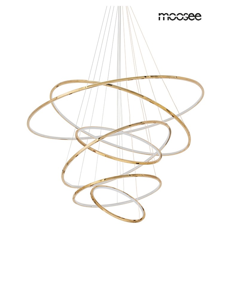 Pendant lamps circles - MOOSEE RING SLIM XL gold pendant lamp (MSE1501100164) - product kolory-swiatla.pl 2