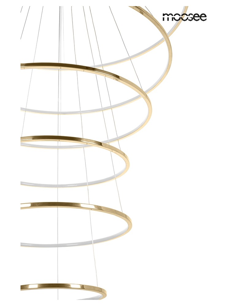 Pendant lamps circles - MOOSEE RING SLIM XL gold pendant lamp (MSE1501100164) - product kolory-swiatla.pl 3