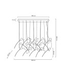 Designer pendant lamps - MOOSEE TULIPPE 14 LINE gold pendant lamp (MSE1501100169) - product 8