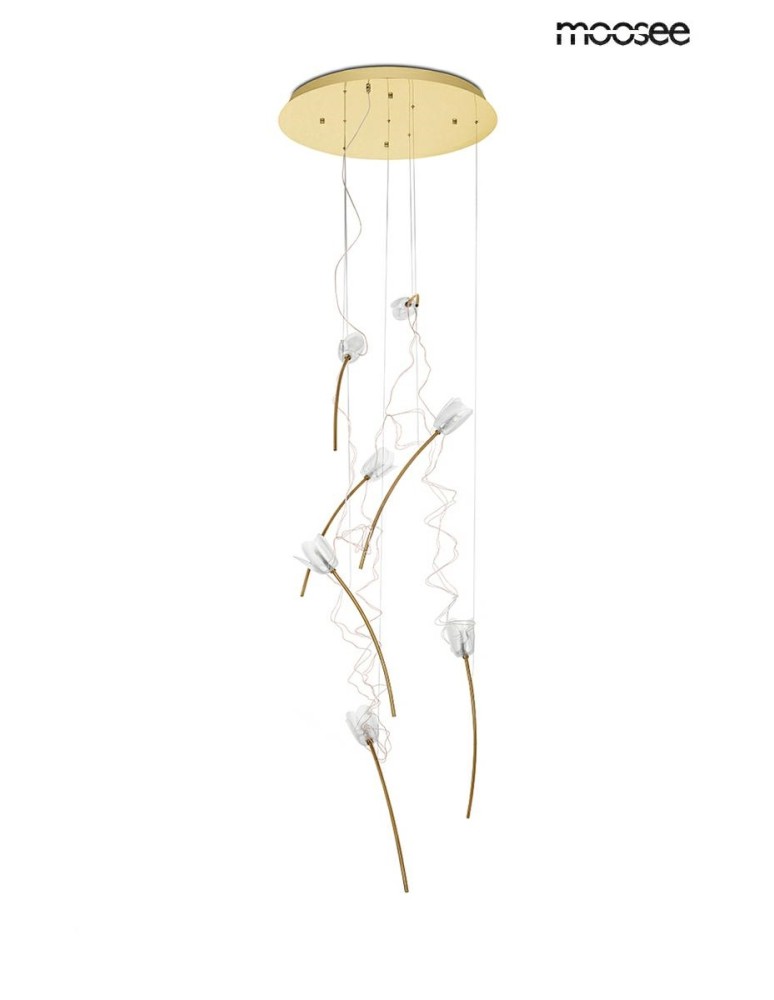 Designer pendant lamps - MOOSEE TULIPPE 7 DISC gold pendant lamp (MSE1501100170) - product kolory-swiatla.pl 1