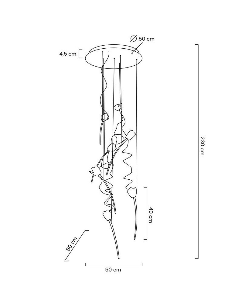 Designer pendant lamps - MOOSEE TULIPPE 7 DISC gold pendant lamp (MSE1501100170) - product kolory-swiatla.pl 9