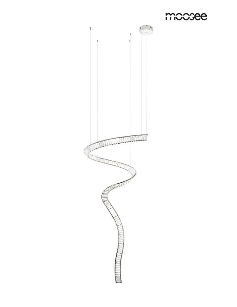 Designer pendant lamps - MOOSEE WAVE CORDON 1A chrome pendant lamp (MSE1501100193) - product kolory-swiatla.pl 3