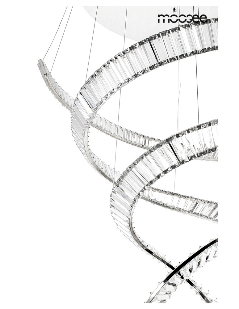 Designer pendant lamps - MOOSEE WAVE CORDON 2B chrome pendant lamp (MSE1501100194) - product kolory-swiatla.pl 11