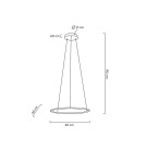 Pendant lamps circles - MOOSEE RING SLIM 40 gold pendant lamp (MSE1501100155) - product 8