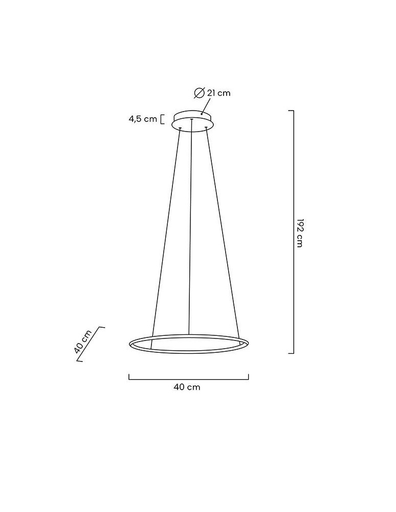 Pendant lamps circles - MOOSEE RING SLIM 40 gold pendant lamp (MSE1501100155) - product kolory-swiatla.pl 8