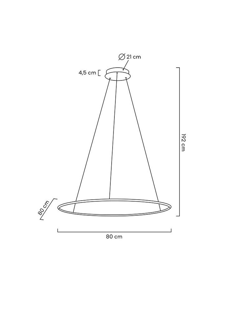 Pendant lamps circles - MOOSEE RING SLIM 80 gold pendant lamp (MSE1501100157) - product kolory-swiatla.pl 8