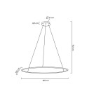 Pendant lamps circles - MOOSEE RING SLIM 100 gold pendant lamp (MSE1501100158) - product 8