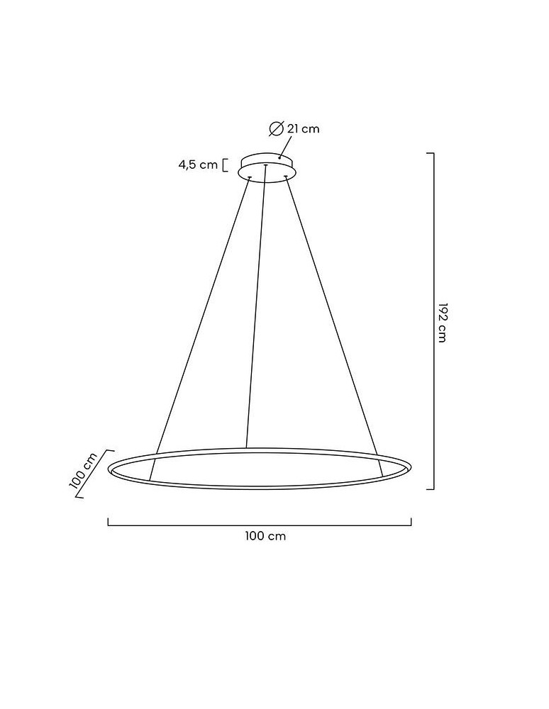 Pendant lamps circles - MOOSEE RING SLIM 100 gold pendant lamp (MSE1501100158) - product kolory-swiatla.pl 8