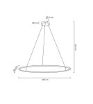 Pendant lamps circles - MOOSEE RING SLIM 120 gold pendant lamp (MSE1501100159) - product 8