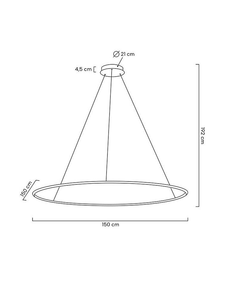 Pendant lamps circles - MOOSEE RING SLIM 150 gold pendant lamp (MSE1501100160) - product kolory-swiatla.pl 8