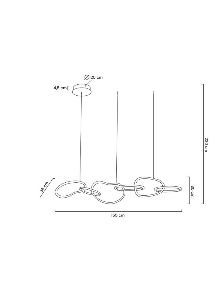 Designer pendant lamps - MOOSEE JAZZ 6 gold pendant lamp (MSE1501100185) - product kolory-swiatla.pl 14