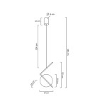 Pendant lamps spheres - MOOSEE pendant lamp ECHO gold (MSE1501100166) - product 8