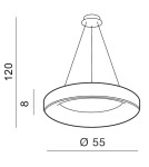 Pendant lamps with control - Azzardo SOVANA PENDANT 55 CCT BLACK 1xLED Pendant Black AZ2728 - product 2