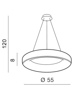 Azzardo SOVANA PENDANT 55 CCT BLACK 1xLED Wisząca Czarny AZ2728 - produkt 2