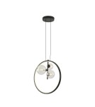 Pendant lamps circles - Step into Design ORION RING LED pendant lamp black 40cm DN1504 - product 1