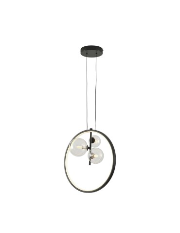Step into Design ORION RING LED pendant lamp black 40cm DN1504