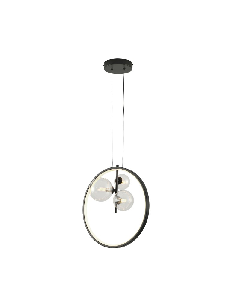 Pendant lamps circles - Step into Design ORION RING LED pendant lamp black 40cm DN1504 - product kolory-swiatla.pl 1