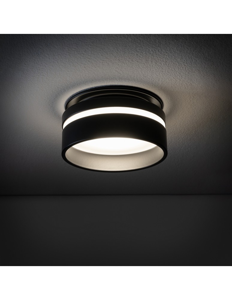 Decorative flush-mounted lamps - Nowodvorski MLJET Spot Flush Mounted Max wattage 10W only LED GU10 Black 10493 - product kolory-swiatla.pl 2