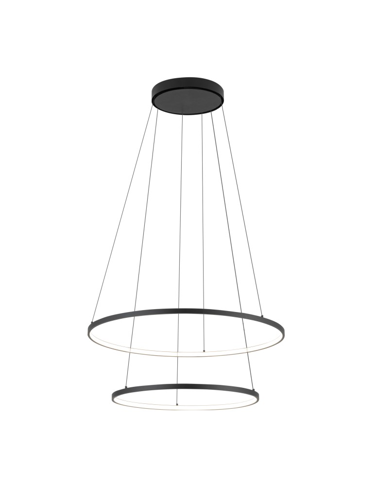 Pendant lamps circles - Nowodvorski CIRCOLO LED Pendant Ceiling Max wattage 35W LED 3000K Black 10814 - product kolory-swiatla.pl 2