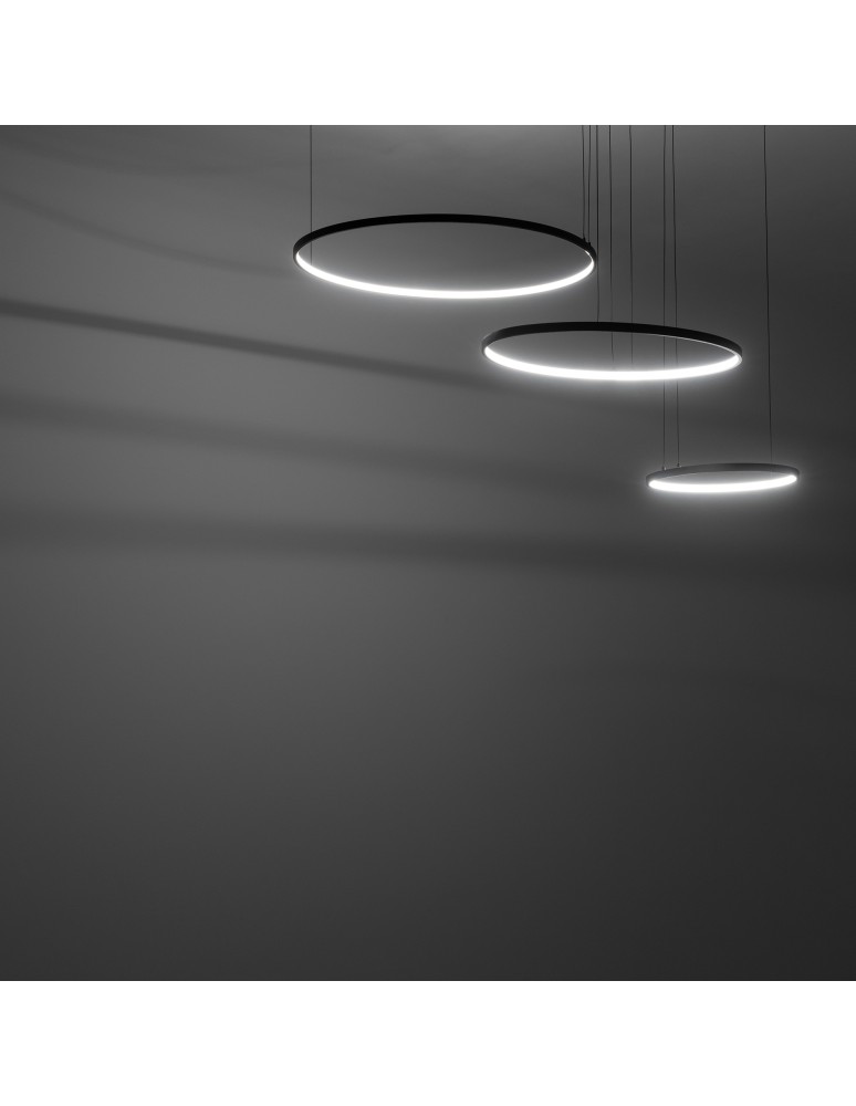 Pendant lamps circles - Nowodvorski CIRCOLO LED Pendant Ceiling Max power 45W LED 3000K Black 10817 - product kolory-swiatla.pl 3