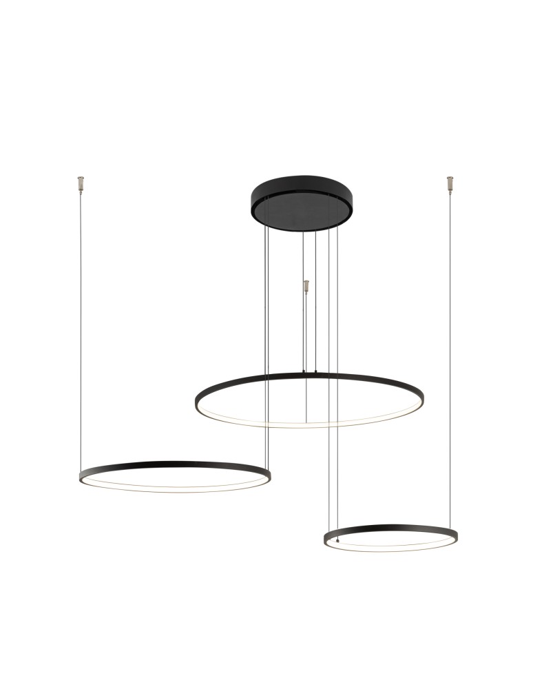 Pendant lamps circles - Nowodvorski CIRCOLO LED Pendant Ceiling Max power 45W LED 3000K Black 10817 - product kolory-swiatla.pl 5