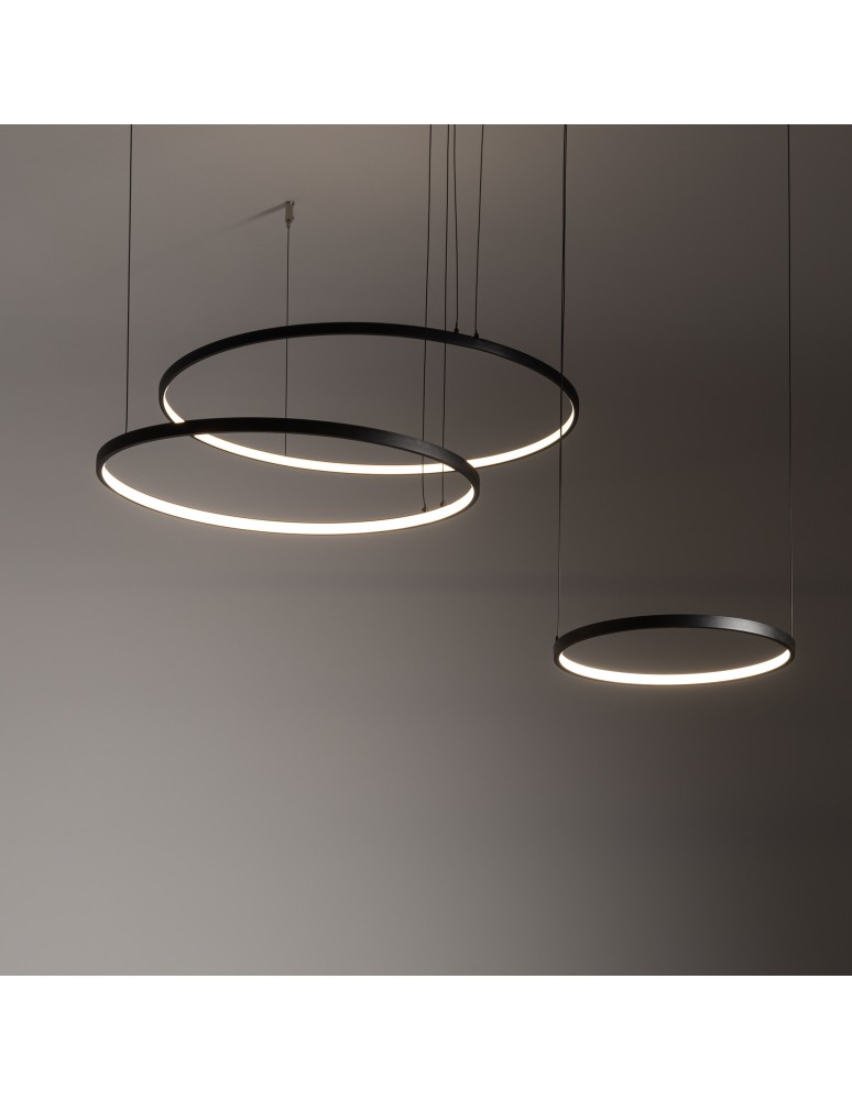 Pendant lamps circles - Nowodvorski CIRCOLO LED Pendant Ceiling Max power 45W LED 3000K Black 10817 - product kolory-swiatla.pl 6