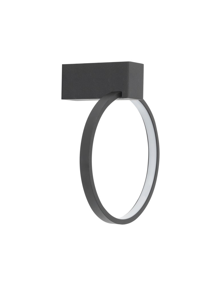Ring wall lamps - Nowodvorski CIRCOLO LED XS Wall lamp Max power 9W LED 3000K Black 10808 - product kolory-swiatla.pl 1