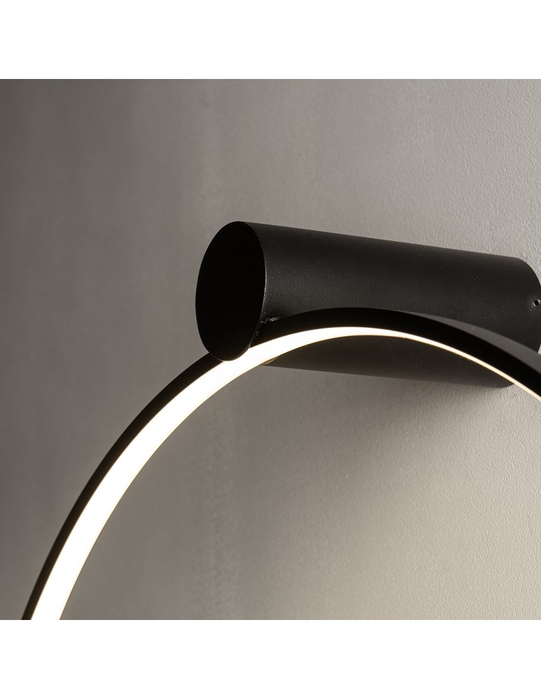 Ring wall lamps - Nowodvorski CIRCOLO LED M Ceiling Plafond Max power 21W LED 3000K Black 10815 - product kolory-swiatla.pl 6