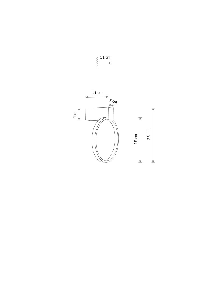 Ring wall lamps - Nowodvorski CIRCOLO LED XS Wall lamp Max power 9W LED 4000K Black 10858 - product kolory-swiatla.pl 2