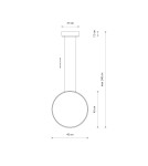 Pendant lamps circles - Nowodvorski CIRCOLO LED S Ceiling Pendant Max power 18W LED 4000K Black 10860 - product 3