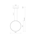 Pendant lamps circles - Nowodvorski CIRCOLO LED M Ceiling Pendant Max power 21W LED 4000K Black 10861 - product 3