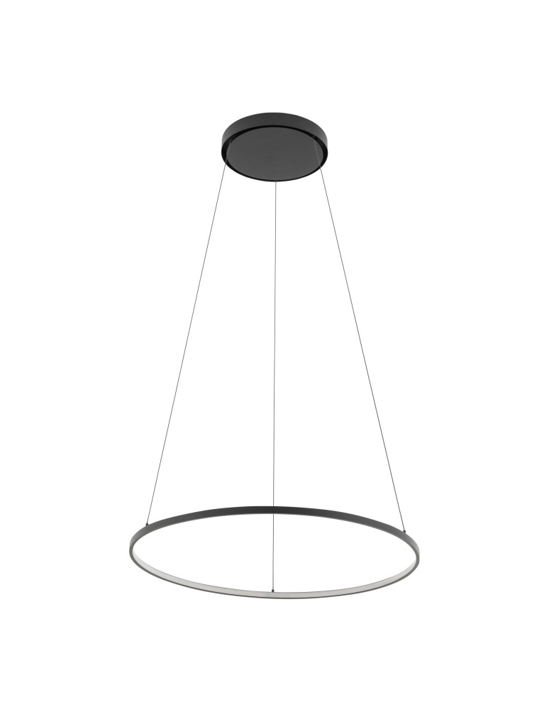 Pendant lamps circles - Nowodvorski CIRCOLO LED M Ceiling Pendant Max power 21W LED 4000K Black 10862 - product kolory-swiatla.pl 1