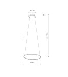 Pendant lamps circles - Nowodvorski CIRCOLO LED S Ceiling Pendant Max power 18W LED 4000K Black 10863 - product 3