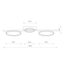 Ring ceiling lamps - Nowodvorski CIRCOLO LED Ceiling Plafond Max power 33W LED 4000K Black 10866 - product 3