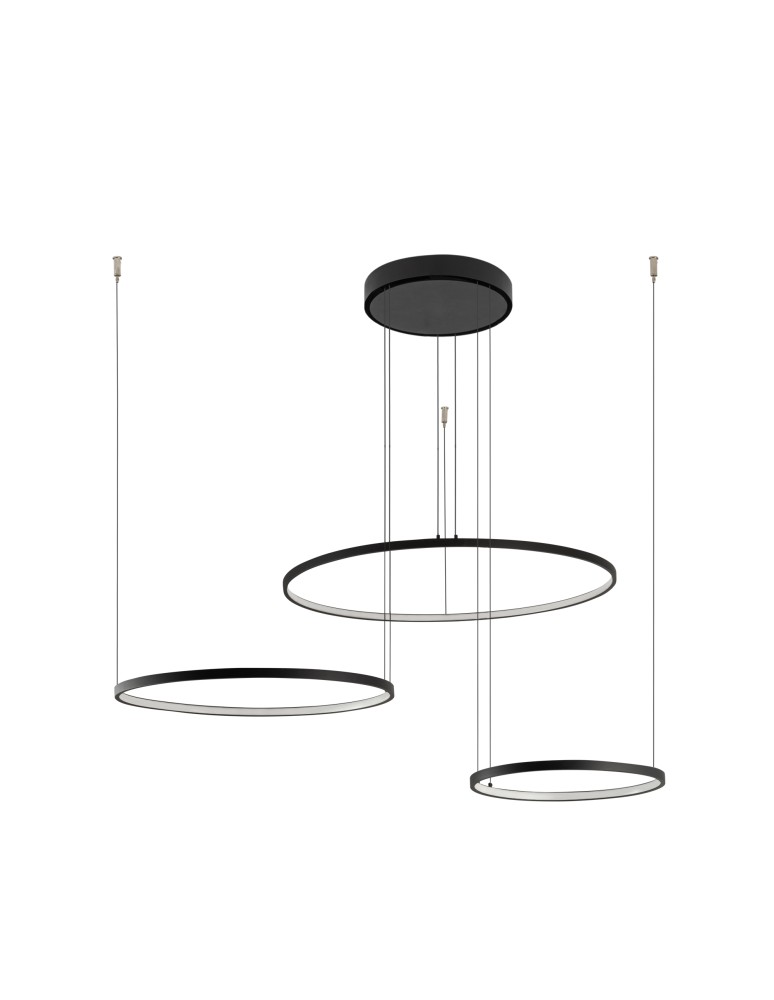 Pendant lamps circles - Nowodvorski CIRCOLO LED Pendant Ceiling Max power 45W LED 4000K Black 10867 - product kolory-swiatla.pl 1