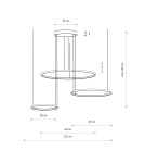 Pendant lamps circles - Nowodvorski CIRCOLO LED Pendant Ceiling Max power 45W LED 4000K Black 10867 - product 2