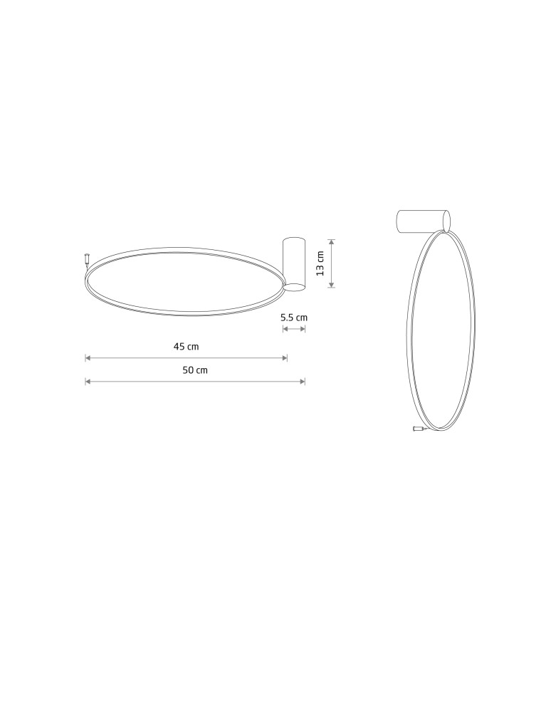 Ring ceiling lamps - Nowodvorski CIRCOLO LED S Ceiling Plafond Max power 18W LED 3000K Black 10928 - product kolory-swiatla.pl 5
