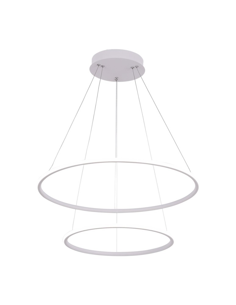Pendant lamps circles - Milagro ORION WHITE EXTERNO 53W LED Pendant Lamp ML3849 - product kolory-swiatla.pl 1