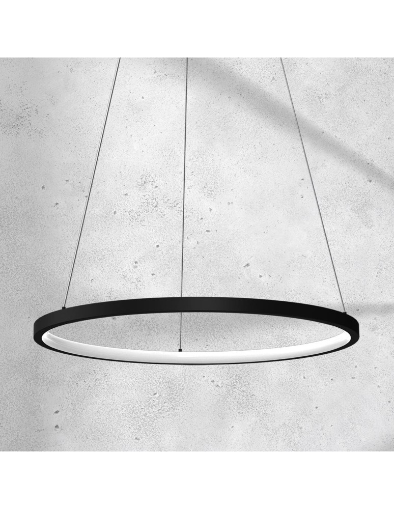 Pendant lamps circles - Milagro ROTONDA BLACK 27W LED pendant lamp ML7939 - product kolory-swiatla.pl 3