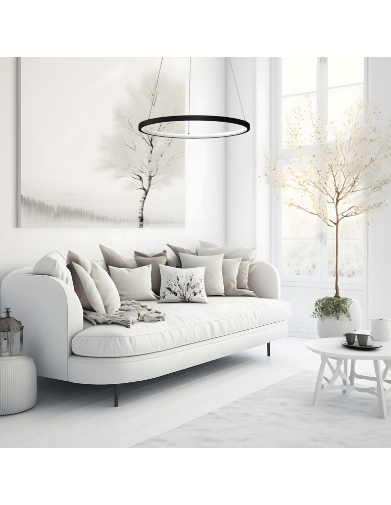 Pendant lamps circles - Milagro ROTONDA BLACK 27W LED pendant lamp ML7939 - product kolory-swiatla.pl 4