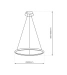 Pendant lamps circles - Milagro ROTONDA BLACK 27W LED pendant lamp ML7939 - product 8