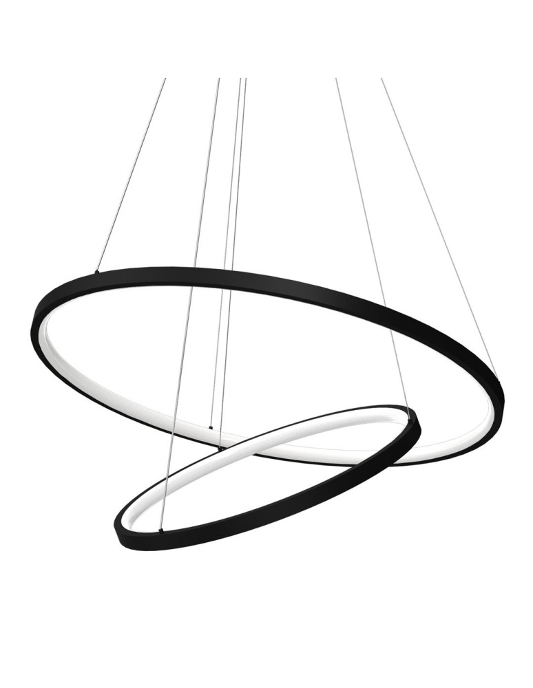 Pendant lamps circles - Milagro ROTONDA BLACK 51W LED pendant lamp ML7942 - product kolory-swiatla.pl 2