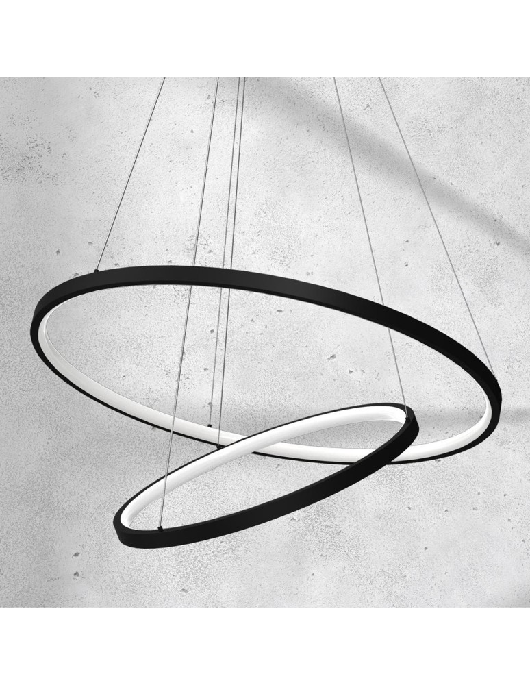 Pendant lamps circles - Milagro ROTONDA BLACK 51W LED pendant lamp ML7942 - product kolory-swiatla.pl 3