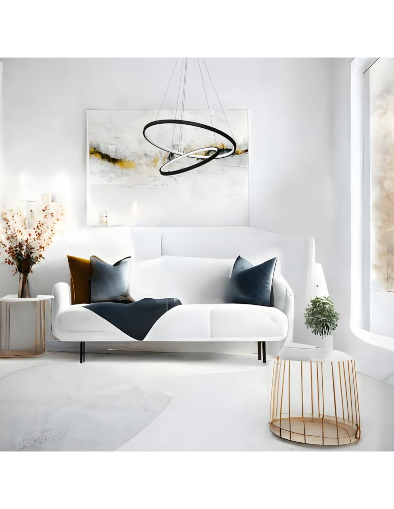 Pendant lamps circles - Milagro ROTONDA BLACK 51W LED pendant lamp ML7942 - product kolory-swiatla.pl 6